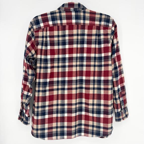 Ridgecut Toughwear Men's Red Blue Plaid Heavy Flannel Shirt Size XLT - Picture 2 of 6